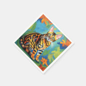 Serviette En Papier Bengale Chat Fauvisme Peinture Art (Coin)