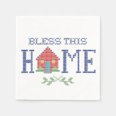 Serviette En Papier Bénir Cette Maison Papier Naples (Devant)