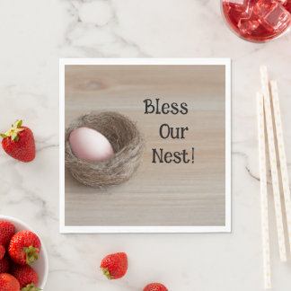 Serviette En Papier Bénis Notre Nid, Fête De Nichage
