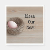 Serviette En Papier Bénis Notre Nid, Fête De Nichage (Devant)