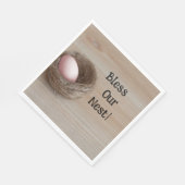 Serviette En Papier Bénis Notre Nid, Fête De Nichage (Coin)