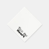 Serviette En Papier Bénissez votre coeur (Coin)