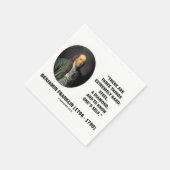 Serviette En Papier Benjamin Franklin Trois Choses Extrêmement Diffici (Coin)