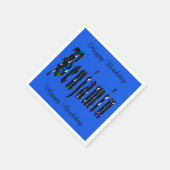 Serviette En Papier Benjamin, Nom Logo, Serviettes Bleues Anniversaire (Coin)