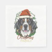 Serviette En Papier Berese Mountain Dog Lights Christmas Matching Fam (Devant)