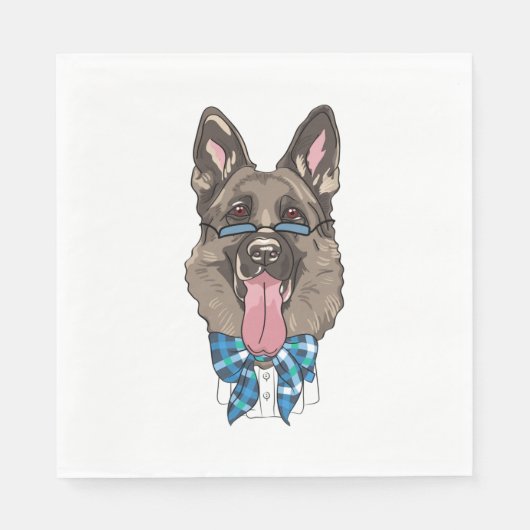 Serviette En Papier Berger allemand (Devant)