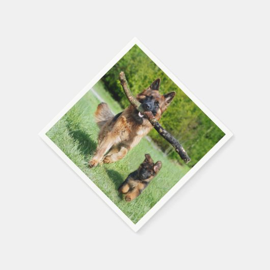 Serviette En Papier Berger allemand (Coin)