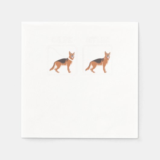 Serviette En Papier Berger allemand (Devant)