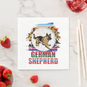 Serviette En Papier Berger allemand (En situation)