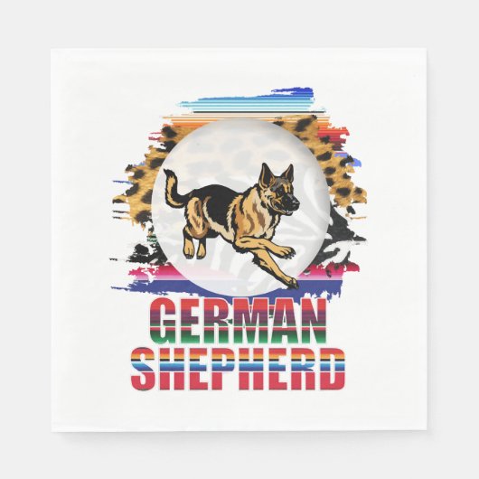 Serviette En Papier Berger allemand (Devant)