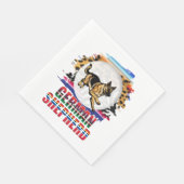 Serviette En Papier Berger allemand (Coin)