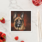 SERVIETTE EN PAPIER BERGER ALLEMAND (En situation)