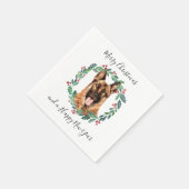 Serviette En Papier Berger allemand élégant chien Joyeux Noël (Coin)