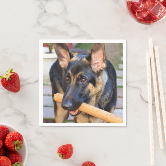 Serviette En Papier berger allemand par Shirley Taylor (En situation)