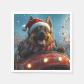 Serviette En Papier Berger belge Roller Dessous de verre Noël (Devant)