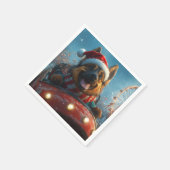 Serviette En Papier Berger belge Roller Dessous de verre Noël (Coin)