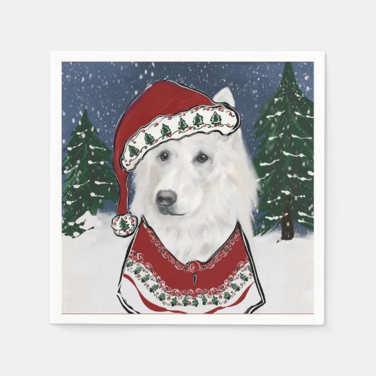 Serviette En Papier Berger Blanc Suisse (Devant)