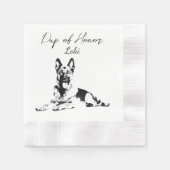 Serviette En Papier Berger Chien Personnalisé Cocktail Napkin Pet Napk (Devant)