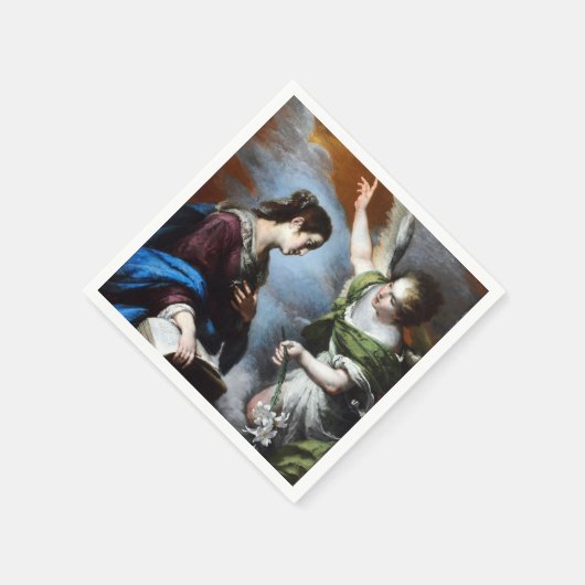 Serviette En Papier Bernardo Strozzi L'Annonciation (Coin)