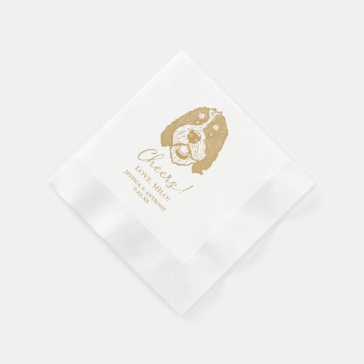 Serviette En Papier Bernedoodle Chien Cheval Personnalisé Serviettes (Coin)