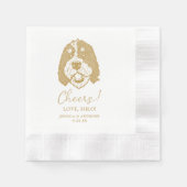 Serviette En Papier Bernedoodle Chien Cheval Personnalisé Serviettes (Devant)