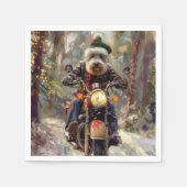 Serviette En Papier Bernedoodle Chien Noël (Devant)