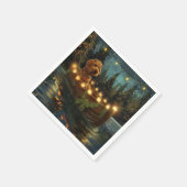 Serviette En Papier Bernedoodle Noël Festival Voyage (Coin)