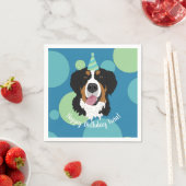 Serviette En Papier Bernese Mountain Dog Anniversaire (En situation)