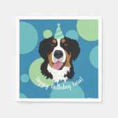 Serviette En Papier Bernese Mountain Dog Anniversaire (Devant)