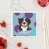 Serviette En Papier Bernese Mountain Dog Anniversaire (En situation)