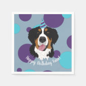 Serviette En Papier Bernese Mountain Dog Anniversaire (Devant)