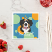 Serviette En Papier Bernese Mountain Dog Anniversaire (En situation)