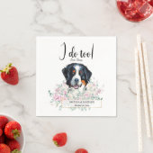 Serviette En Papier Bernese Mountain Dog Mariage Cocktail Napkins (En situation)
