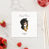 Serviette En Papier Bernese Mountain Dog Mariage Cocktail Napkins (En situation)