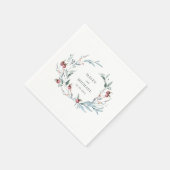 Serviette En Papier Berries d'hiver Mariage de gerbes botaniques rusti (Coin)