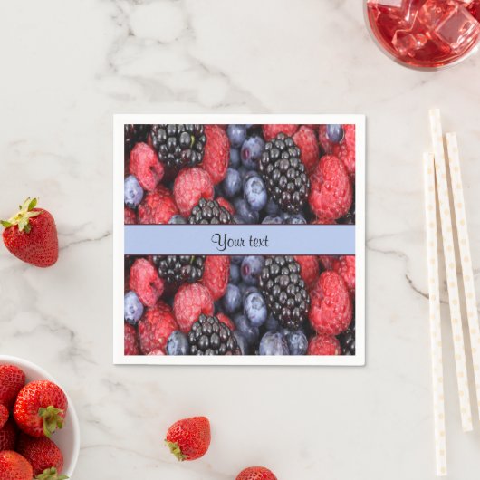 Serviette En Papier Berries mixtes (En situation)