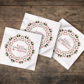 Serviette En Papier Berries Pinecone Holiday Mandala Christmas Custom