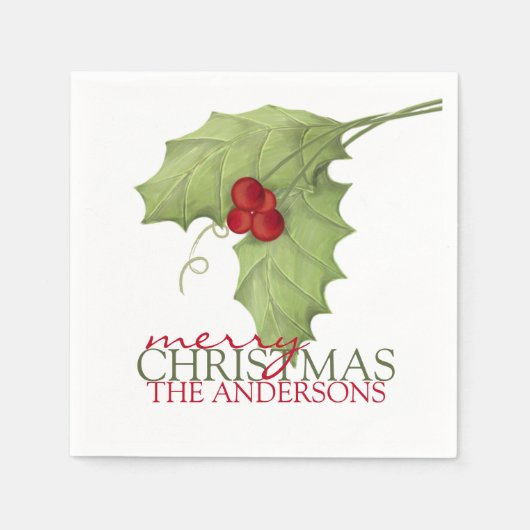 Serviette En Papier Berries rustiques Botanique Verdure Famille person (Devant)