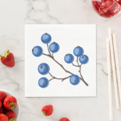 Serviette En Papier Berries Sur Une Branche (En situation)