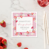 Serviette En Papier Berry 1er Anniversaire Plaque Papier (En situation)