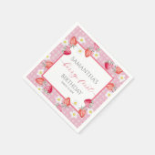 Serviette En Papier Berry 1er Anniversaire Plaque Papier (Coin)