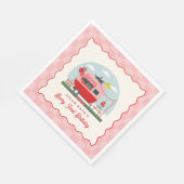 Serviette En Papier Berry 1er Birthday Strawberry Camper Checper (Coin)