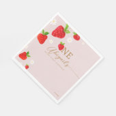 Serviette En Papier Berry 1ère fraise Anniversaire (Coin)