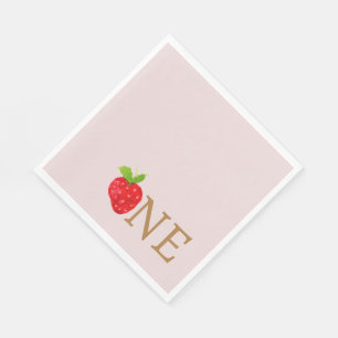 Serviette En Papier Berry 1ère fraise Anniversaire