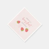 Serviette En Papier Berry aux fraises sucrées Première fille 1er anniv (Coin)
