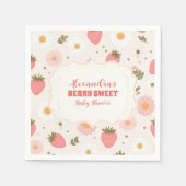 Serviette En Papier Berry Baby shower aux fraises (Devant)