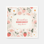Serviette En Papier Berry Baby shower aux fraises (Devant)