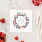 Serviette En Papier Berry Boho Rustique Été 21e anniversaire (En situation)