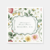 Serviette En Papier Berry Botanical Charm Fête des mariées (Devant)