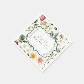 Serviette En Papier Berry Botanical Charm Fête des mariées (Coin)